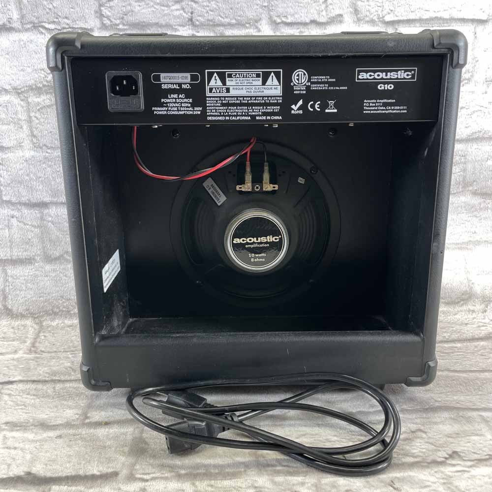 Used:  Acoustic Lead Series G10 10w 1×8″ Guitar Amp Combo