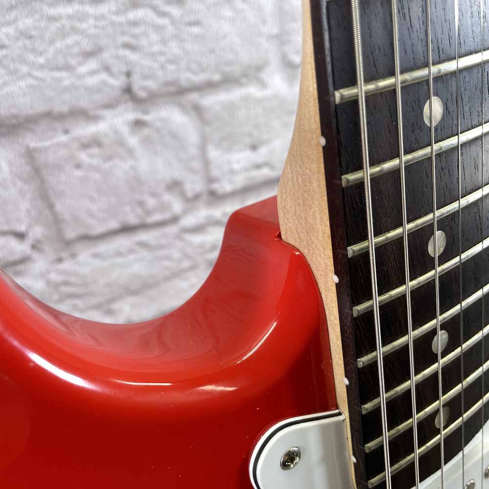Used:  Squier Affinity Stratocaster Electric Guitar - Race Car Red