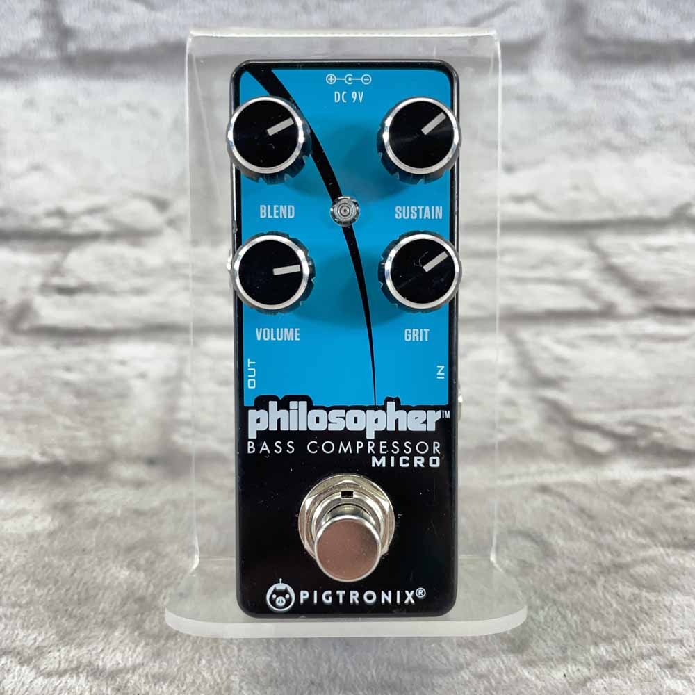 Used:  Pigtronix Philosopher Bass Micro Compressor Pedal