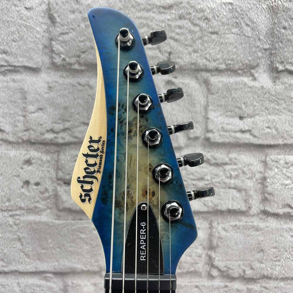 Used:  Schecter Reaper-6 Electric Guitar - Sky Burst