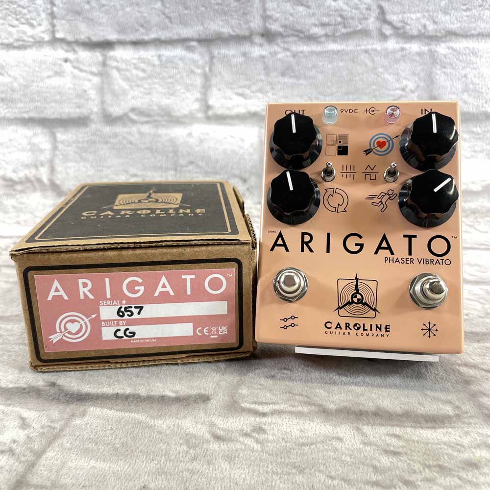 Used:  Caroline Guitar Company ARIGATO Phaser Vibrato Pedal