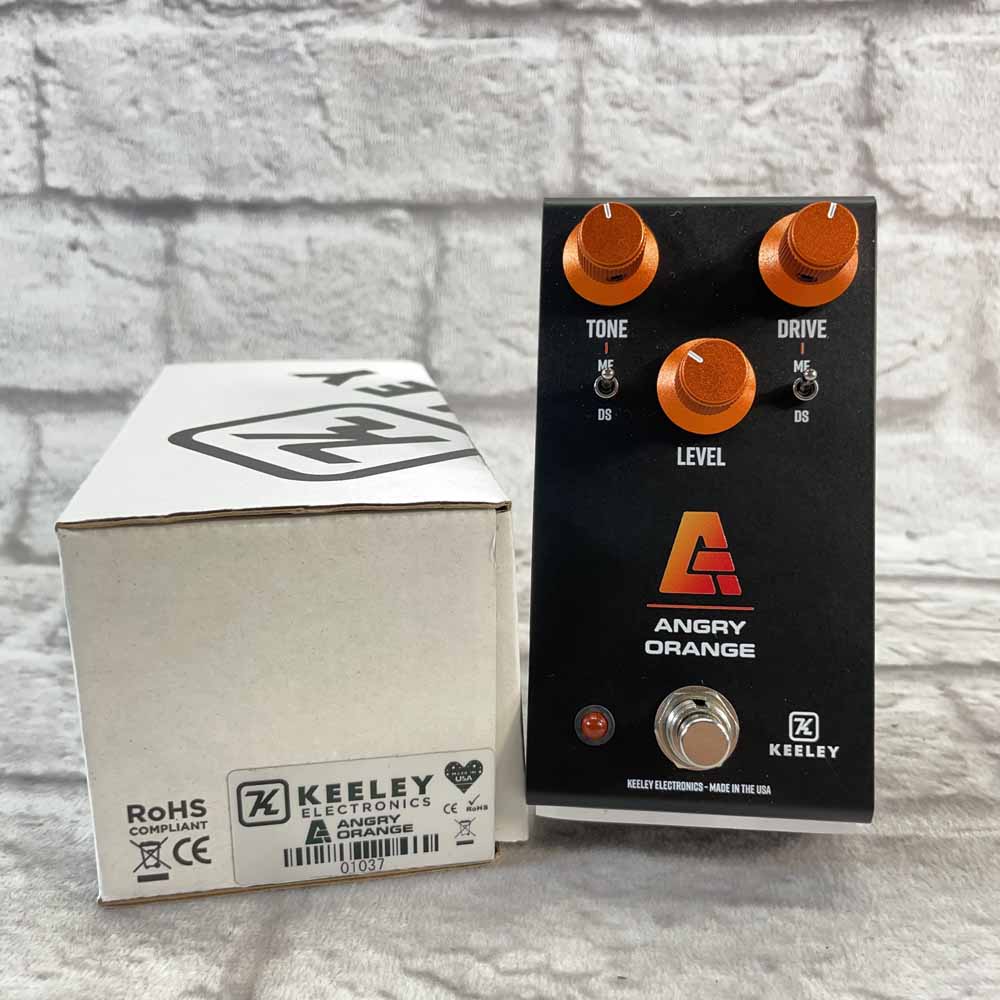 Used:  Keeley Angry Orange Distortion and Fuzz Pedal