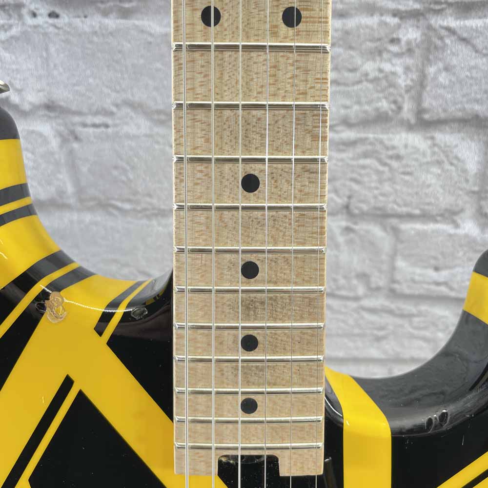 Used:  EVH Bumblebee '79 Tribute Relic Electric Guitar - Yellow/Black Stripe