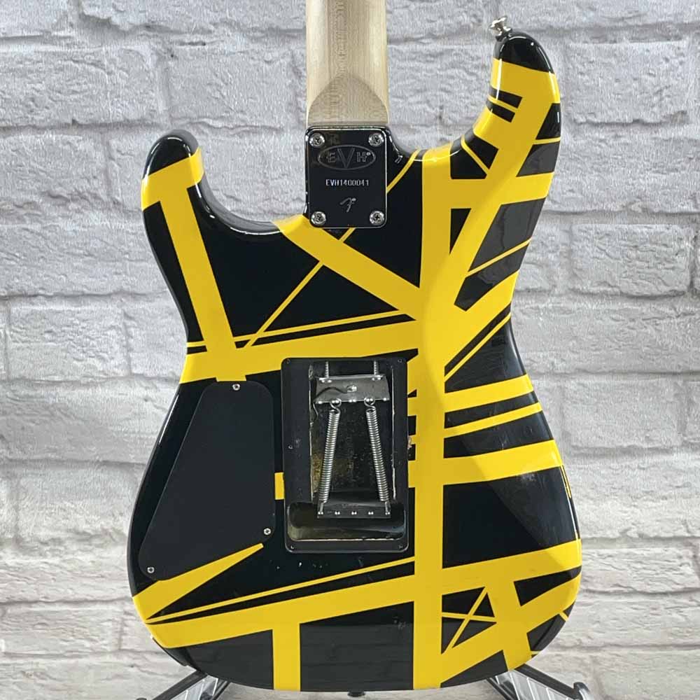 Used:  EVH Bumblebee '79 Tribute Relic Electric Guitar - Yellow/Black Stripe