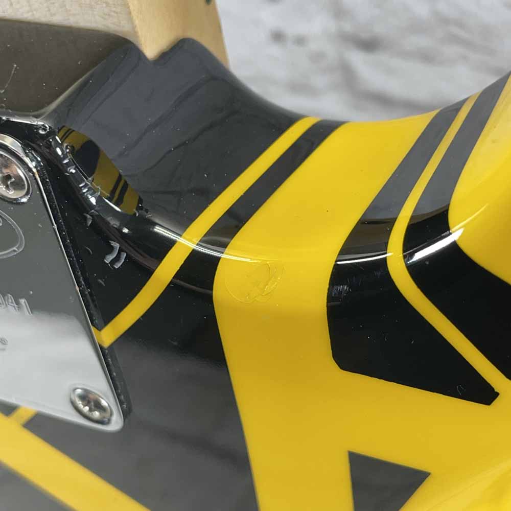 Used:  EVH Bumblebee '79 Tribute Relic Electric Guitar - Yellow/Black Stripe