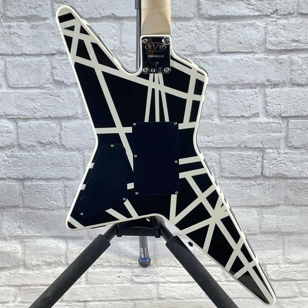 Used:  EVH Striped Series Star Electric Guitar - Black/White