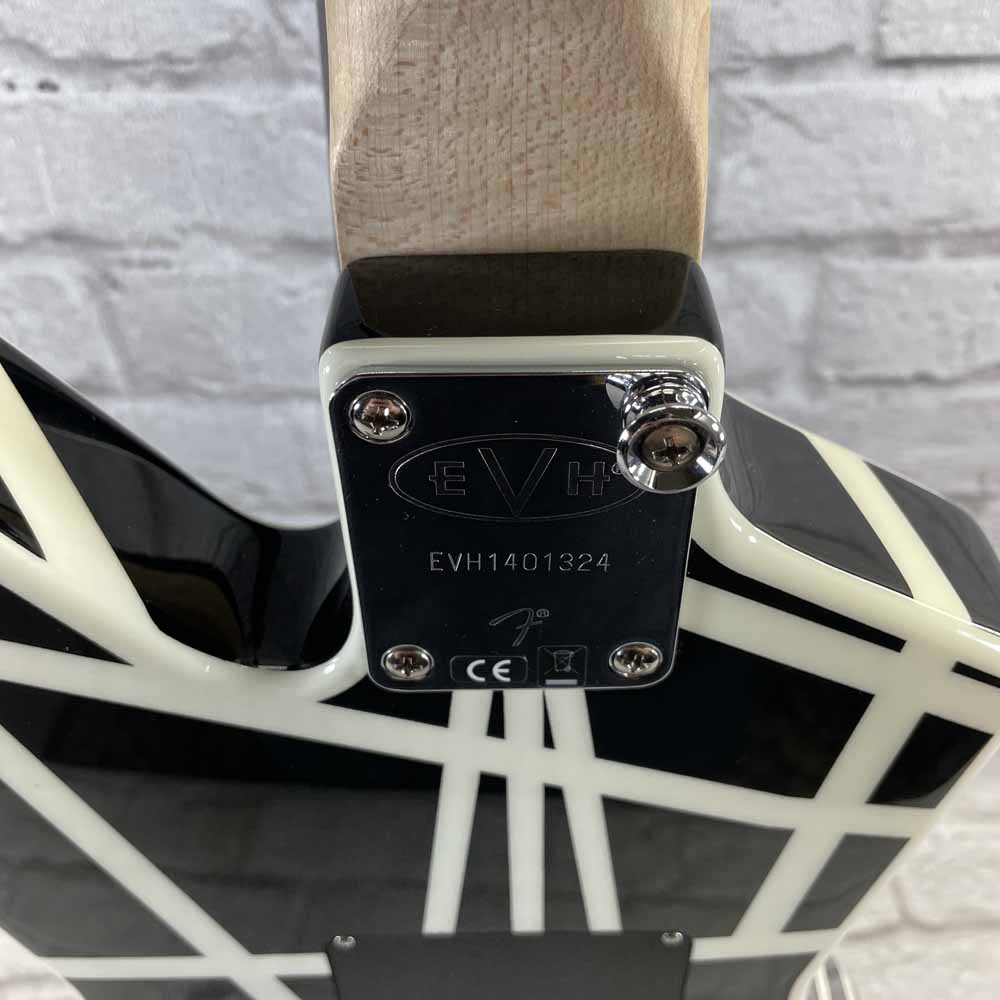 Used:  EVH Striped Series Star Electric Guitar - Black/White