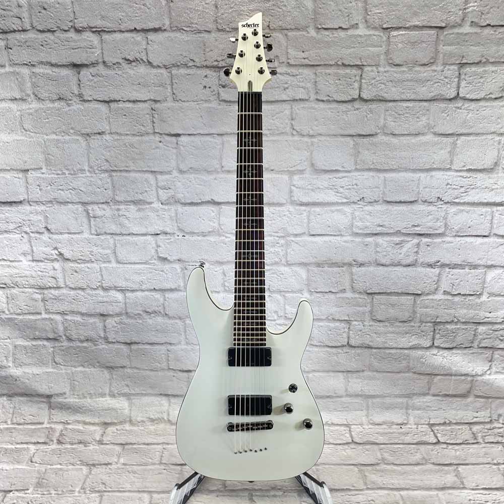 Used:  Schecter Diamond Series N427 7-String Electric Guitar - White