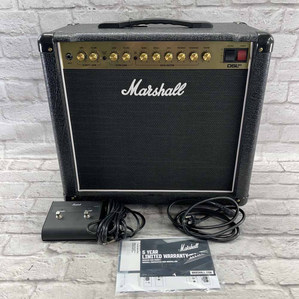 Used:  Marshall DSL20CR 20W Combo Amp w/ Footswitch