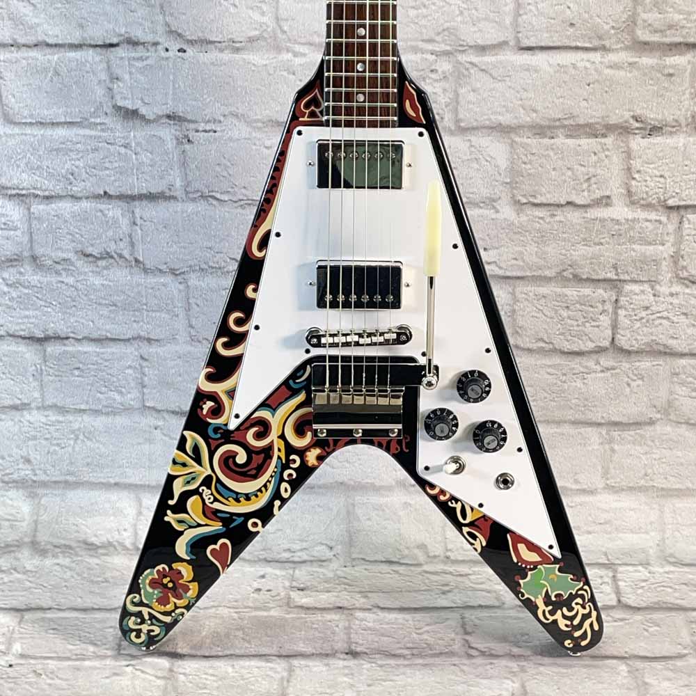 Used:  Epiphone Jimi Hendrix "Love Drops" Flying V Electric Guitar