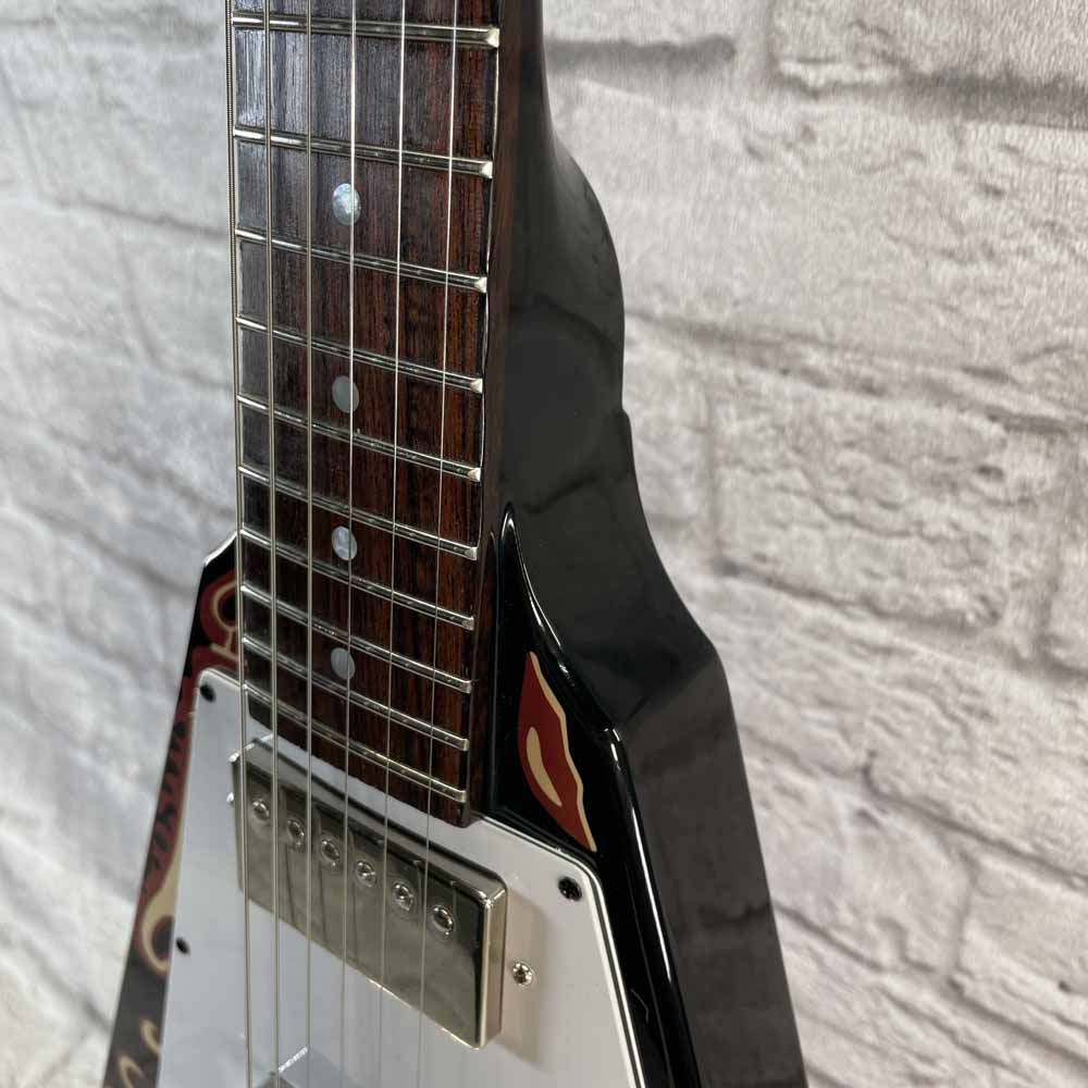 Used:  Epiphone Jimi Hendrix "Love Drops" Flying V Electric Guitar