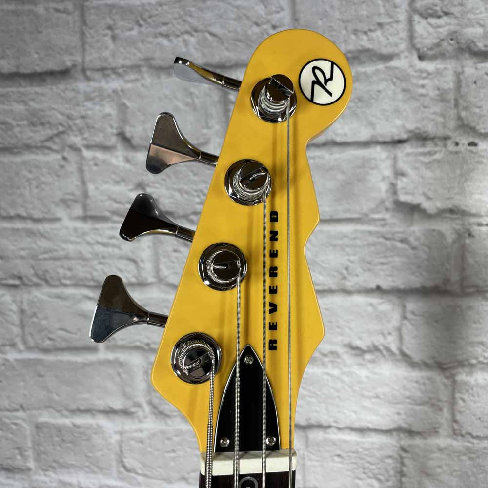 Reverend Guitars Mike Watt Wattplower Bass Guitar -  Satin Watt Yellow