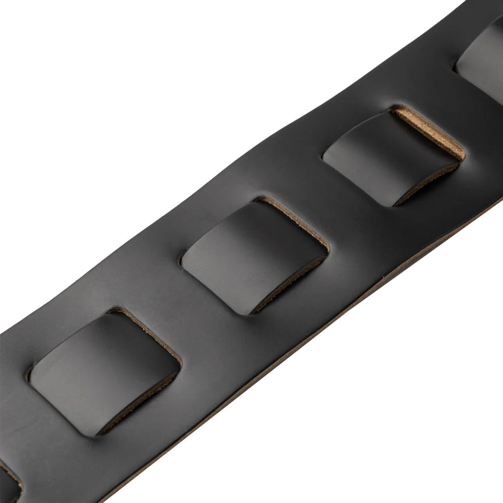 Levy's Leathers Amped Leather Series Guitar Strap -Black/Tan - M26PD-BLK-TAN