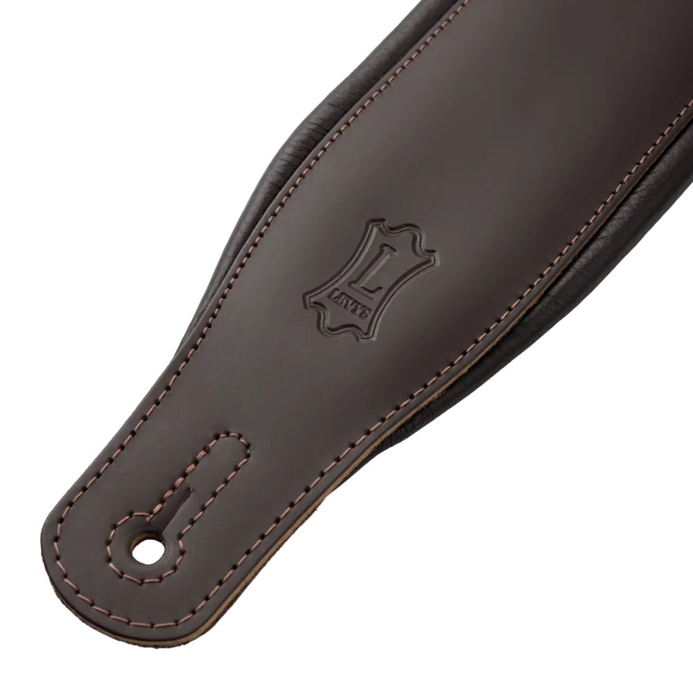 Levy's Leathers Amped Leather Series Guitar Strap Dark Brown/XL - M26PD-DBR-XL