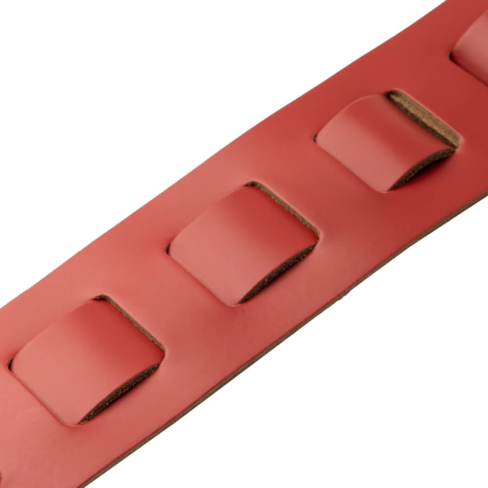 Levy's Leathers Amped Leather Series Guitar Strap - Red/White - M26PD-RED-WHT