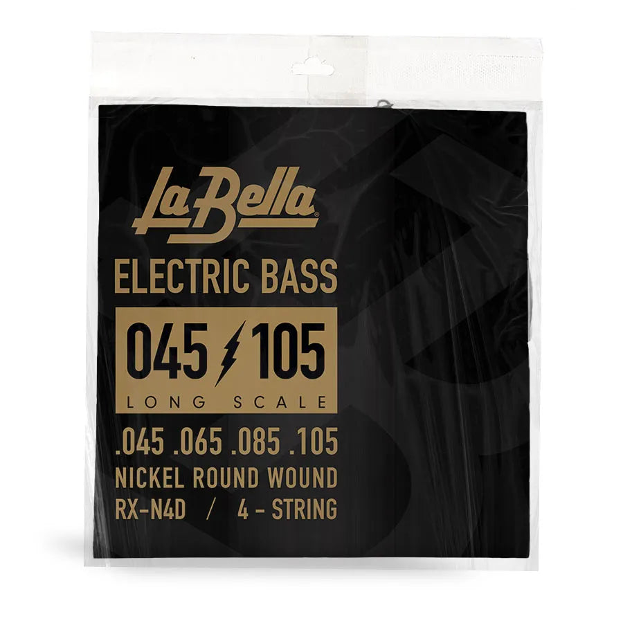 Labella Strings RX-N4D Bass Rx Series, Nickel, 4-String Bass Guitar Strings - 45-65-85-105