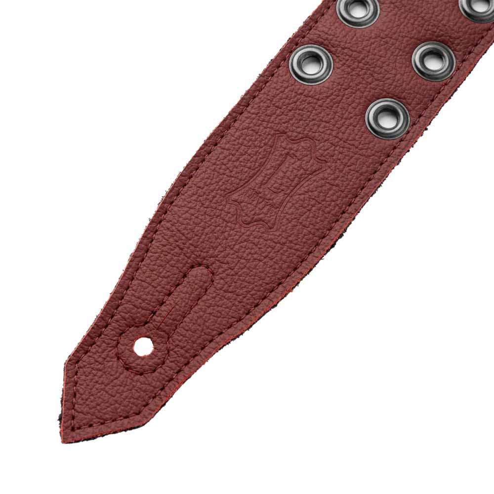 Levy's Leathers Rebel Series Guitar Strap M80RBEY-BRG Oxblood Eyelet