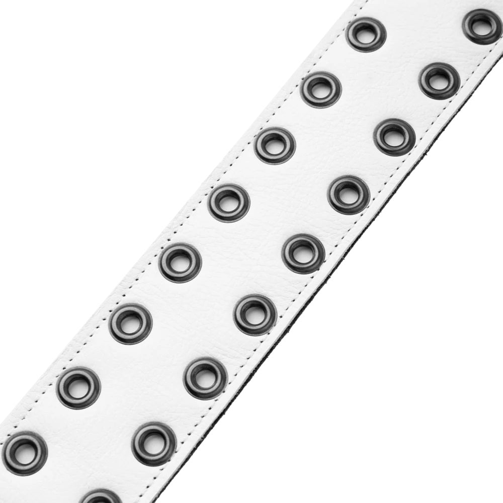 Levy's Leathers Rebel Series Guitar Strap M80RBEY-WHT - White Eyelet
