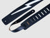 Levy's Leathers 2 1/2" Wide Black Genuine Leather Lightning Bolt Guitar Strap - DM2-BLK