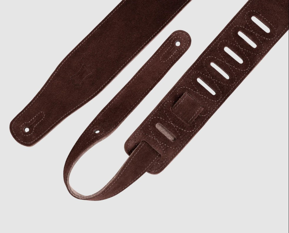 Levy's Leathers 2 1/2" Wide Suede Guitar Strap In Brown - MS26-BRN