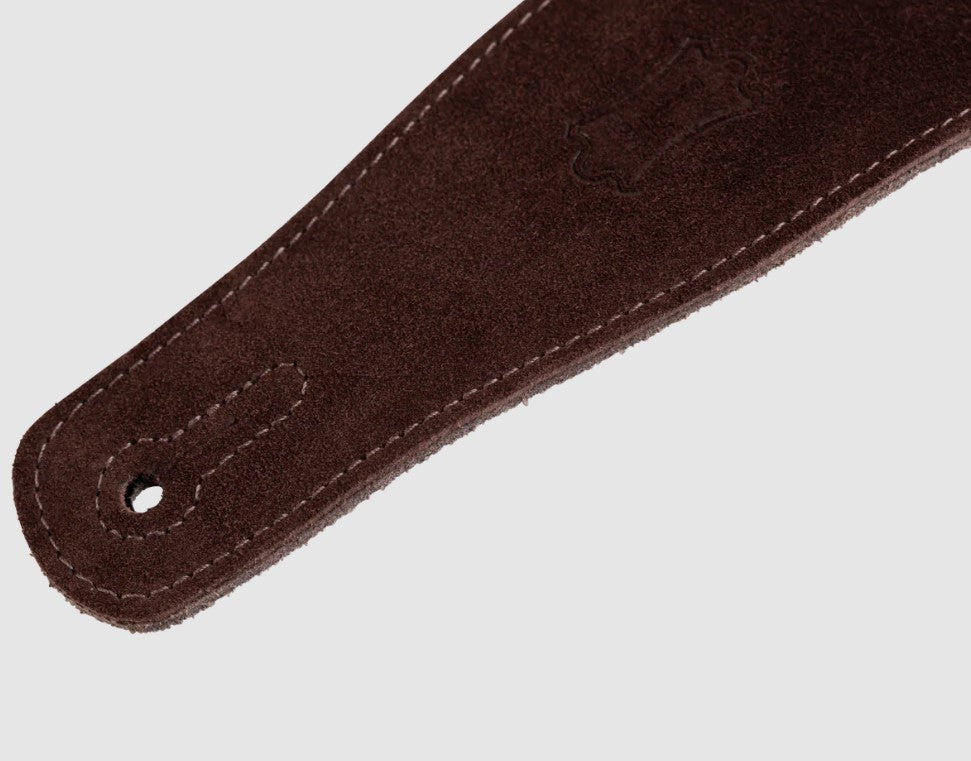 Levy's Leathers 2 1/2" Wide Suede Guitar Strap In Brown - MS26-BRN