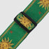 Levy's Leathers 2″ Sun Design Jacquard Weave Guitar Strap- Green - MPJG-SUN-GRN