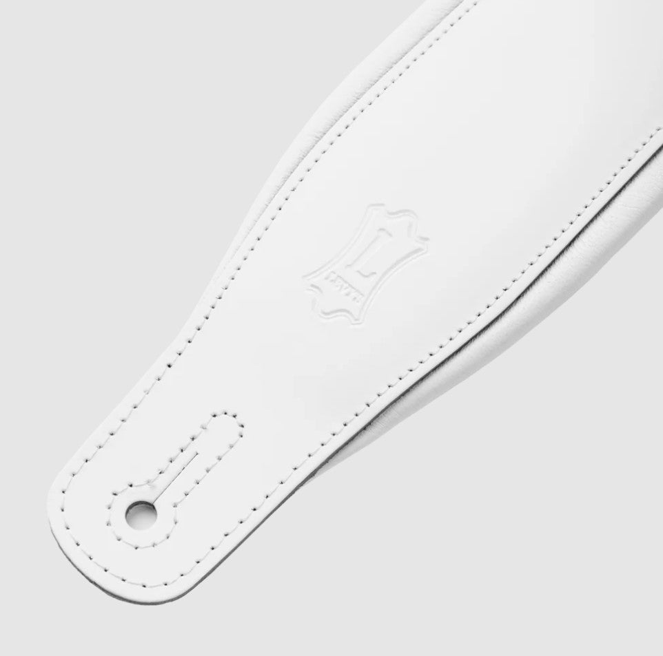 Levy's Leathers Amped Leather Series 3" Padded Leather Guitar Strap - White - M26PD-WHT_WHT (Copy)