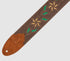 Levy's Leathers Flowering Vine Series M4FV-DBR - Dark Brown Guitar Strap