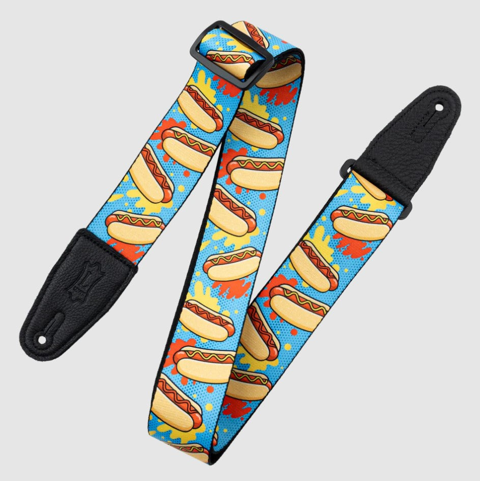 Levy's Leathers Tasty Grooves Series Guitar Strap MP2TG-002 - Hot Dogs