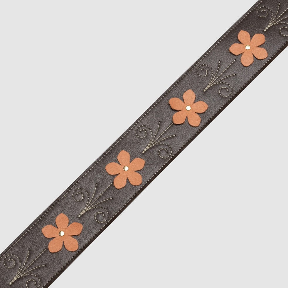 Levy's Leathers MG317IB-003 In Bloom Series Guitar Strap - Brown
