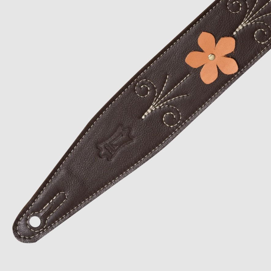 Levy's Leathers MG317IB-003 In Bloom Series Guitar Strap - Brown