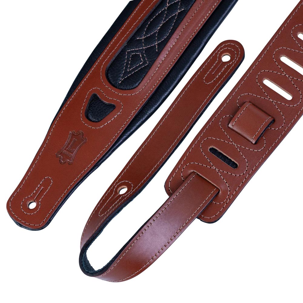 Levy's Leathers Rebel Series Guitar Strap M80GRPDX-BRG Oxblood