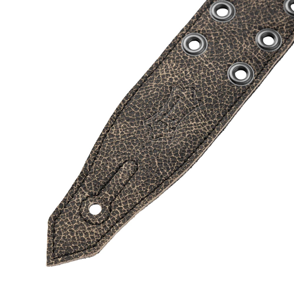 Levy's Leathers Rebel Series Guitar Strap M80RBEY-BLK - Black Eyelet