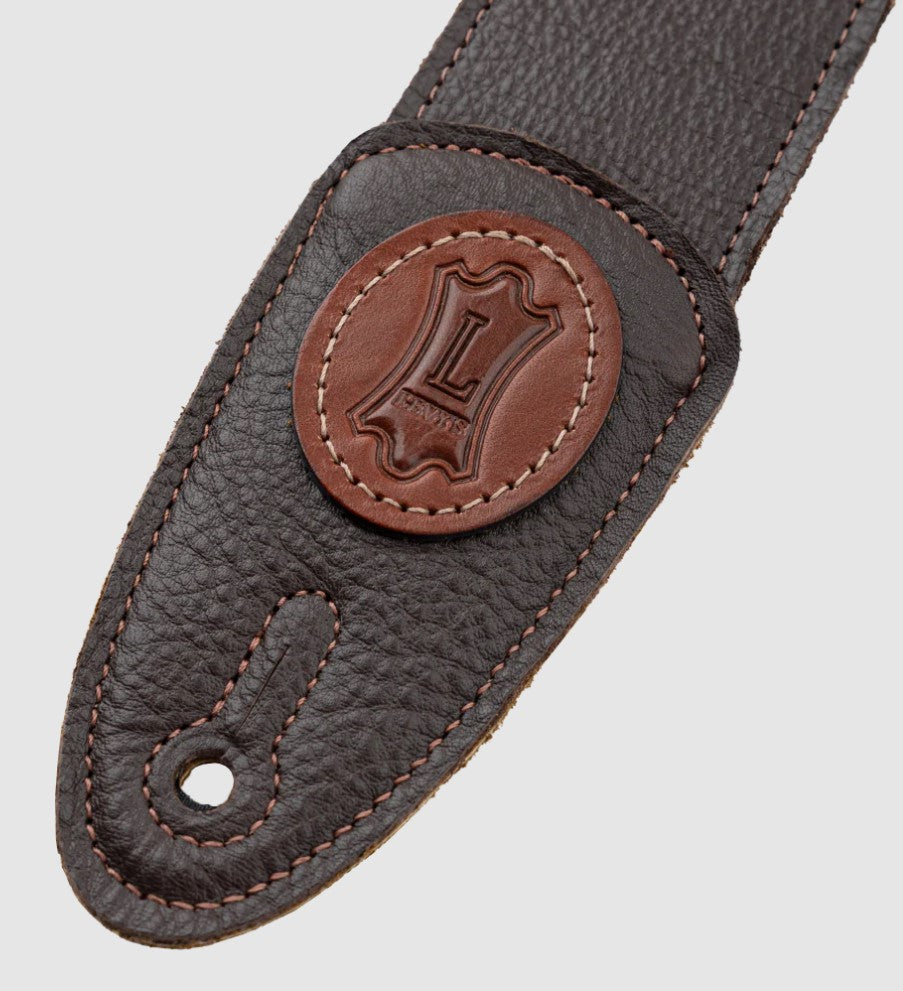 Levy's Leathers  MSS7G-DBR Suede-Leather Guitar Strap - Dark Brown