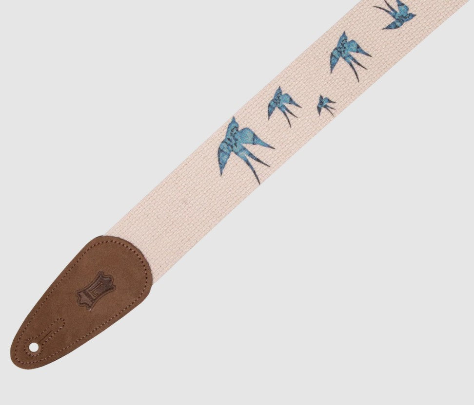Levy's Leathers Nature Cotton Series 2" Guitar Strap MC8U-006 - Blue Bird