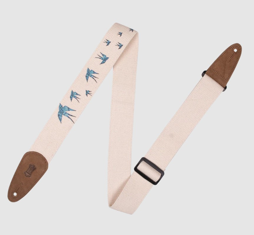 Levy's Leathers Nature Cotton Series 2" Guitar Strap MC8U-006 - Blue Bird