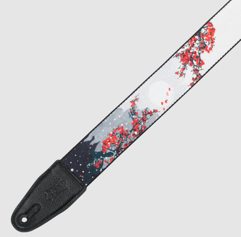 Levy's Leathers Nature Series 2 inch Guitar Strap Cherry Blossoms – MPD2-116