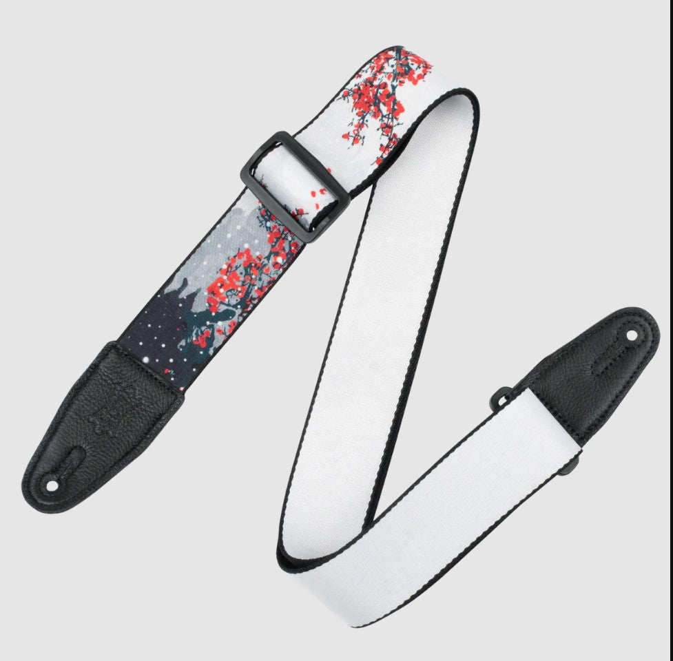 Levy's Leathers Nature Series 2 inch Guitar Strap Cherry Blossoms – MPD2-116