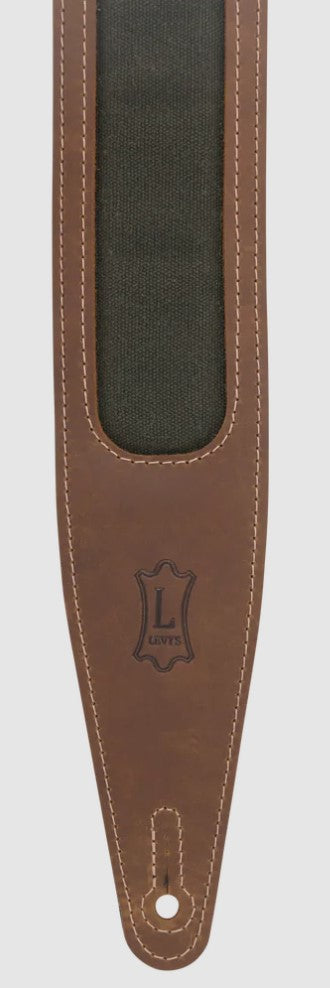 Levy's Leathers 2.5" Voyager Pro Series Leather Strap Brown - M317TRI-BRN-GRN