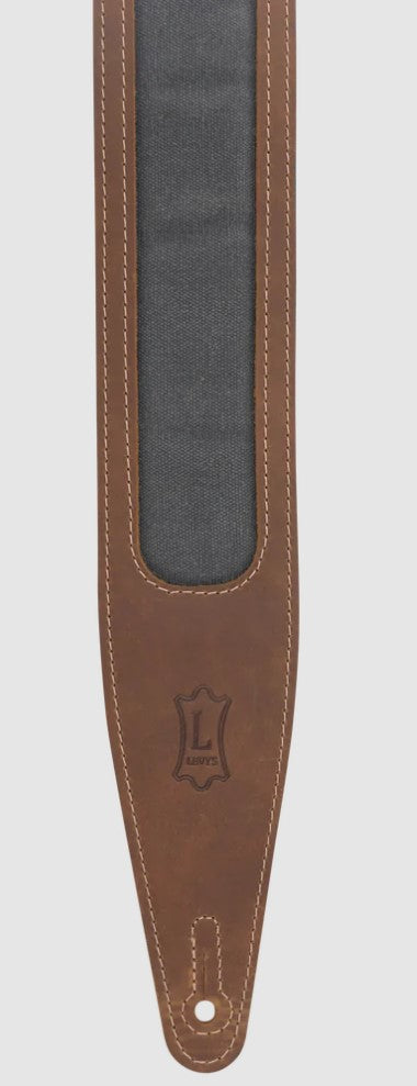 Levy's Leathers 2.5" Voyager Pro Series Leather Strap Grey - M317TRI-BRN-GRY