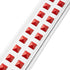 Levy's Leathers Rebel Series Guitar Strap M81GRPDX-WHT - White with Red Studs