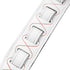 Levy's Leathers Rebel Series Guitar Strap M81GRPDX-WHT - White with Red Studs