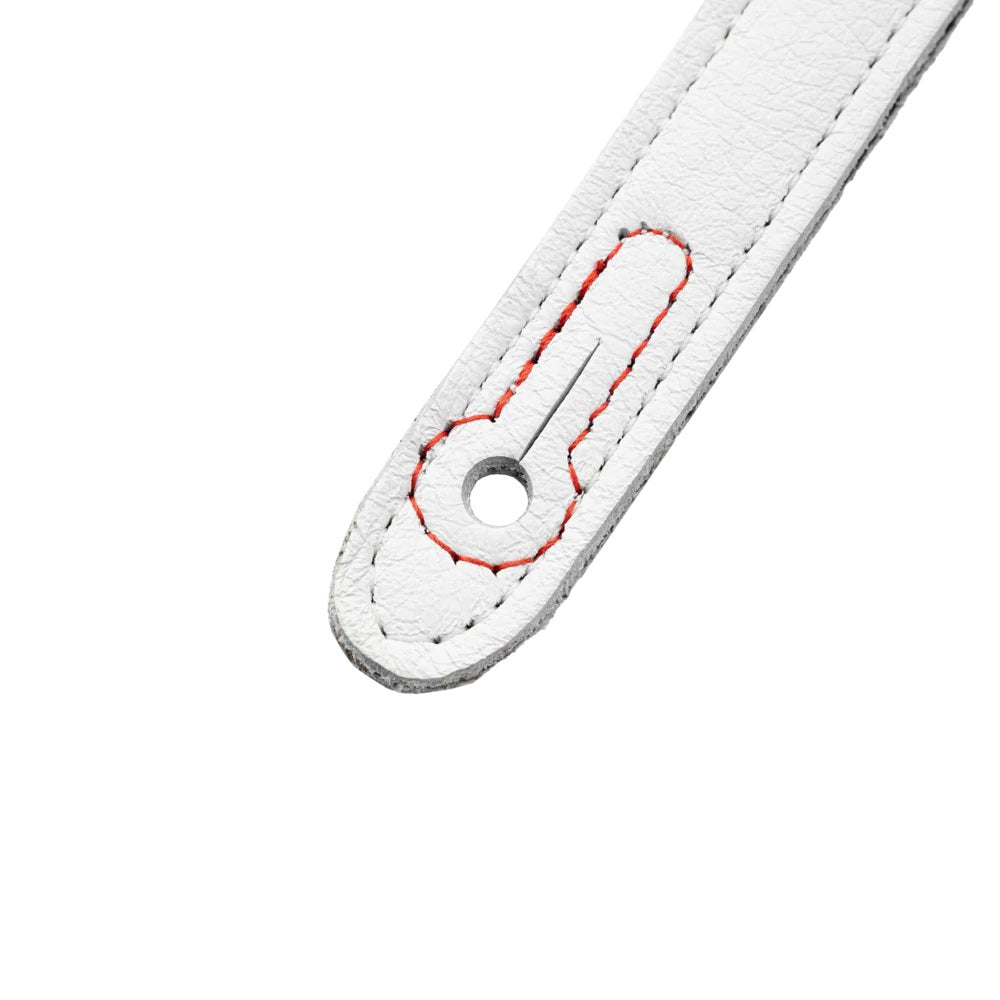 Levy's Leathers Rebel Series Guitar Strap M81GRPDX-WHT - White with Red Studs