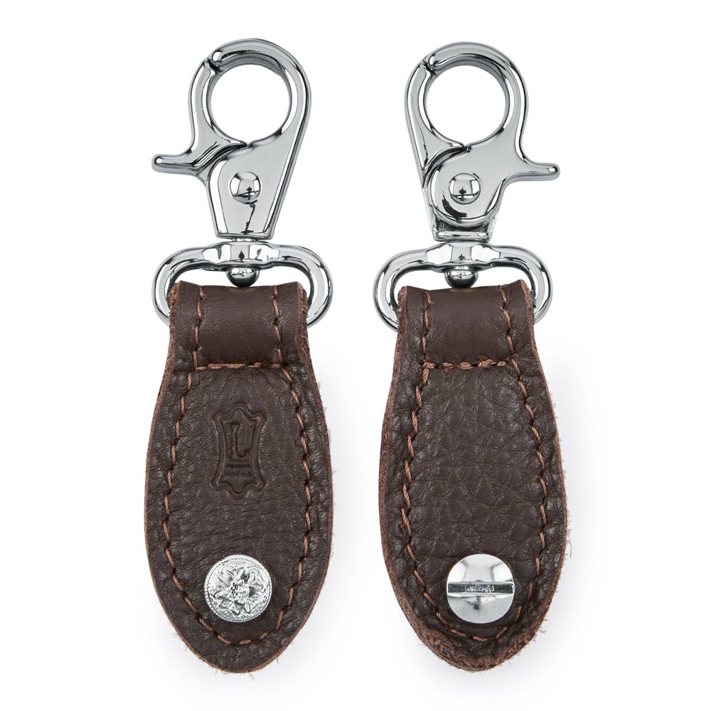 Levy's Leathers Brown Leather Purse Strap Adapters with Chrome Hardware