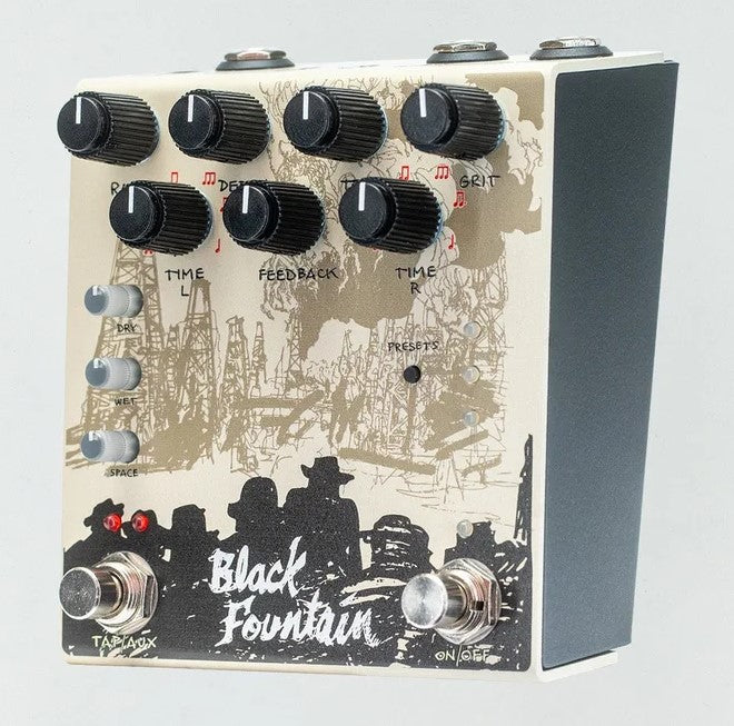 Old Blood Noise Endeavors Black Fountain Oil-Can Stereo Delay Pedal