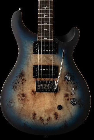 PRS Guitars SE Custom 24-08 Poplar Burl LTD - Lake Blue Midnight Burst Electric Guitar