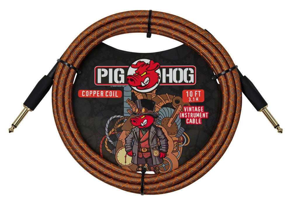 Pig Hog 10ft "Copper Coil" Instrument Cable