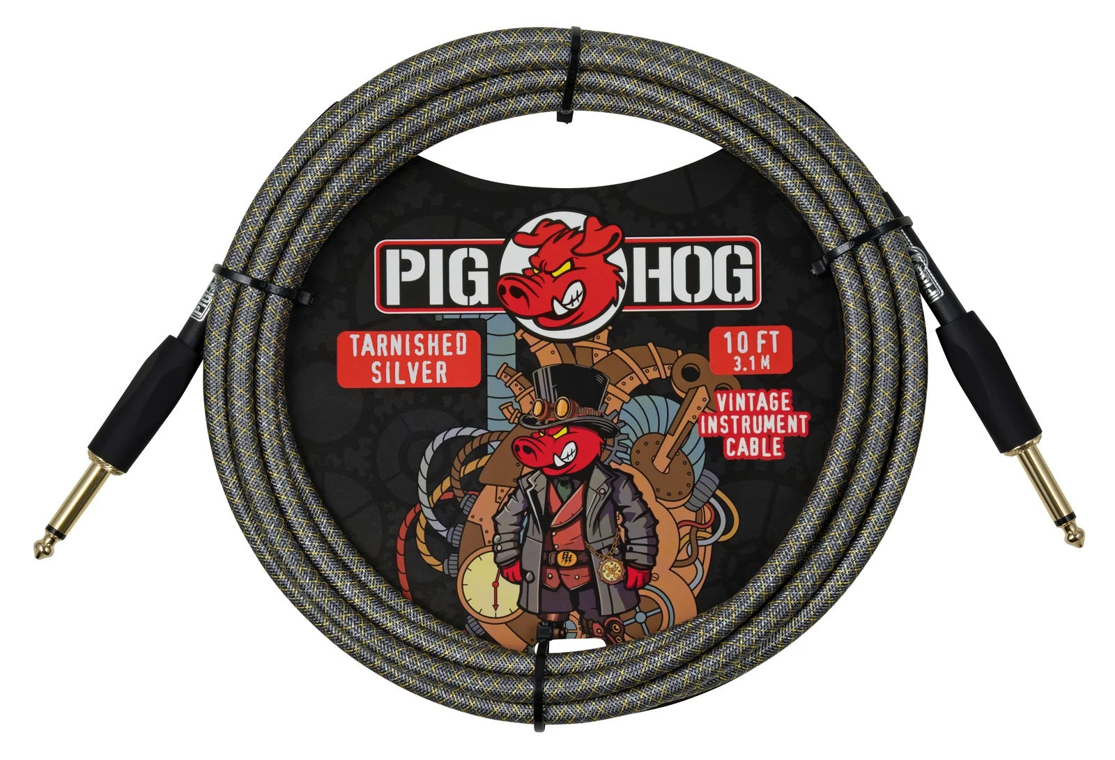 Pig Hog 10ft "Tarnished Silver" Instrument Cable