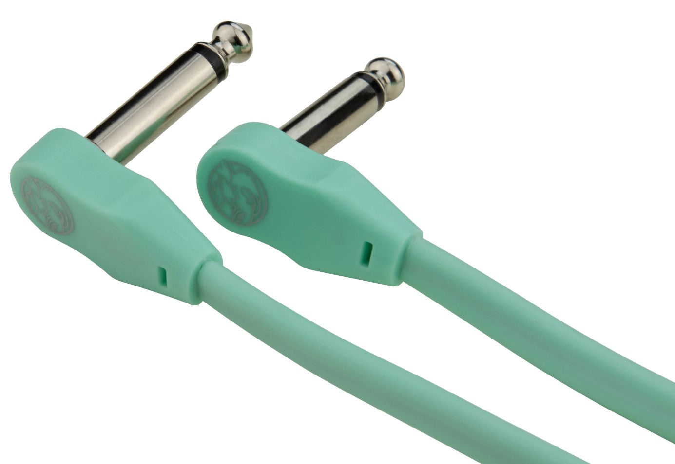 Pig Hog Lil Pigs 2ft Low Profile Patch Cables - 2 pack, Seafoam Green