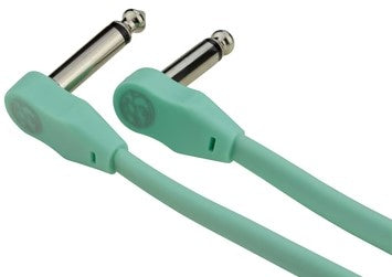 Pig Hog Lil Pigs 3ft Low Profile Patch Cables - 2 pack, Seafoam Green